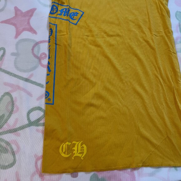 Chrome Hearts Yellow Ribbed Vest With Sanskrit Print - Picture 4 of 7